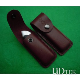 Browning folding knife leather sheath 110D 110C real cowhide tool scabbard UD50007